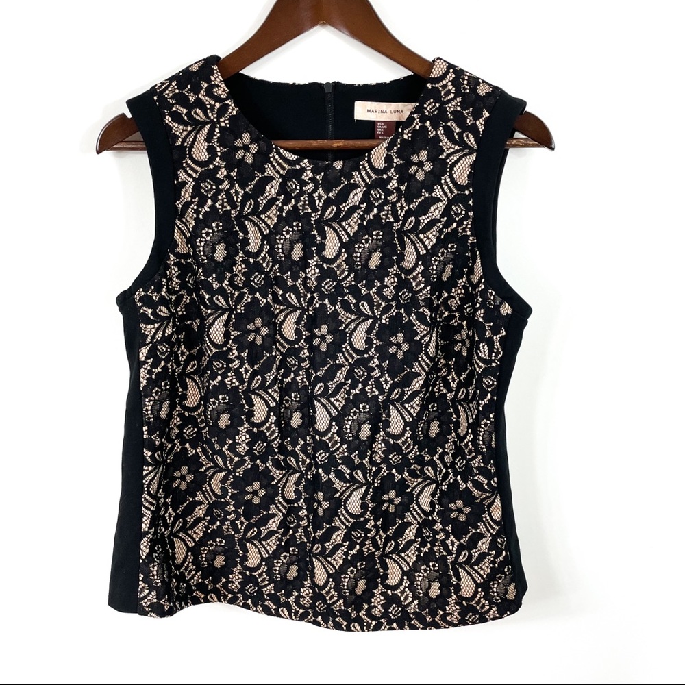 Marina Luna Lace Sleeveless Top